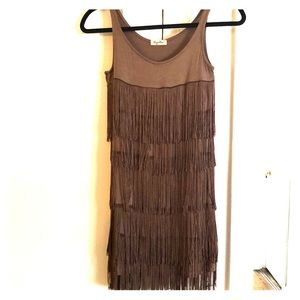 Short dress with fringe - French designer!